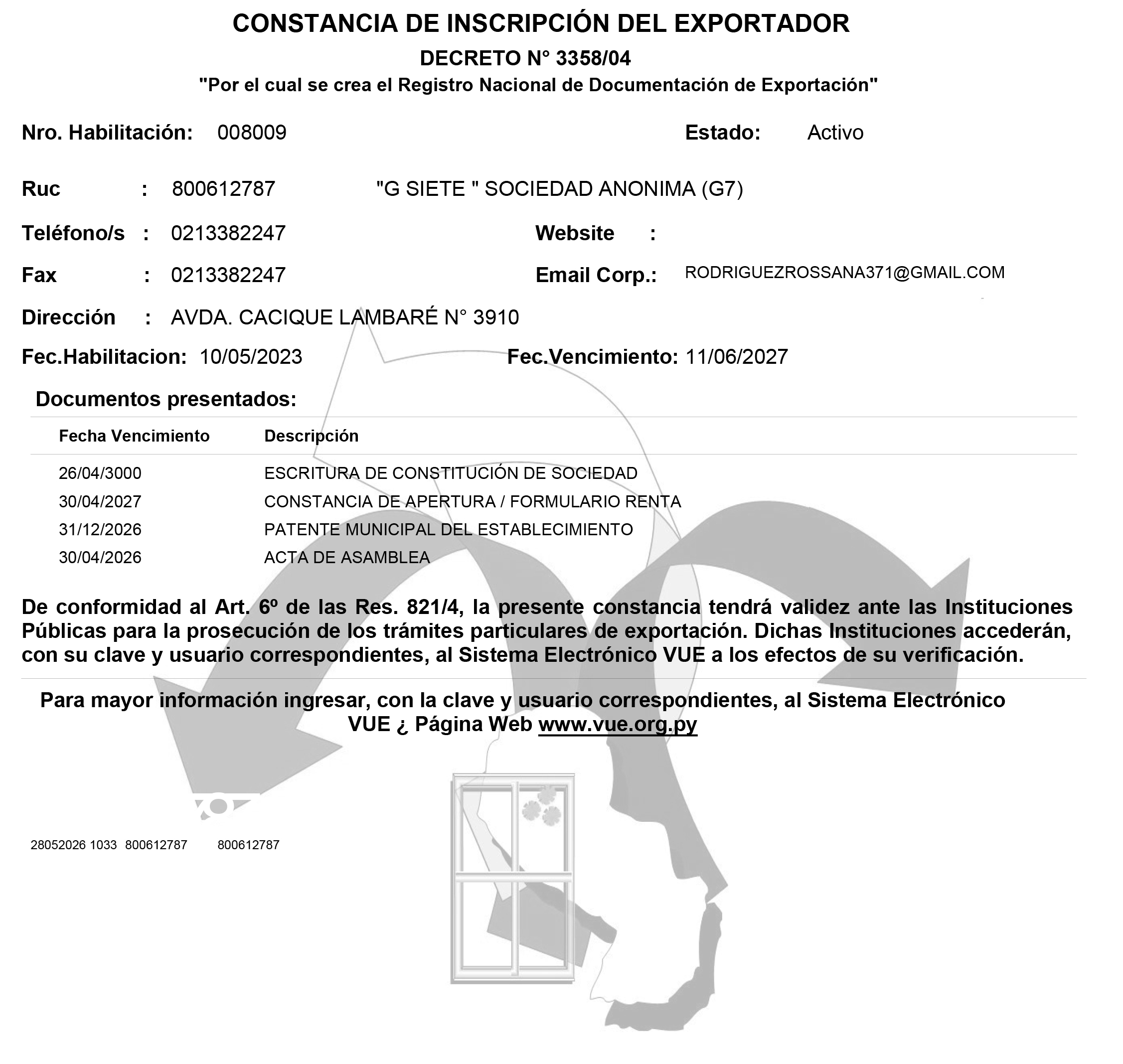Habilitacion Exportador